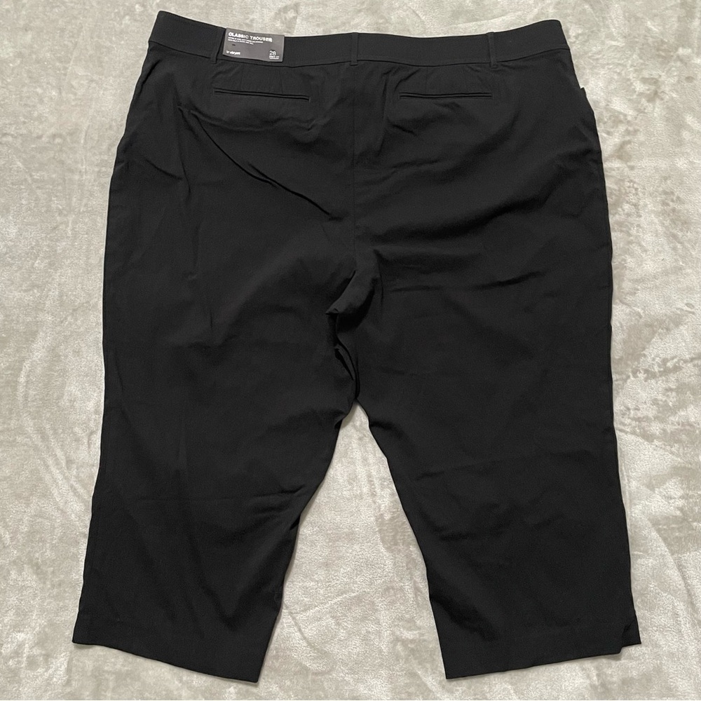NWT Lane Bryant Black Classic Trouser Bermuda Shorts Size 28 Plus New - Picture 2 of 7